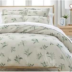 Pottery Barn Monique Lhuillier Lily Of The Valley Cotton Duvet Cover…king size
